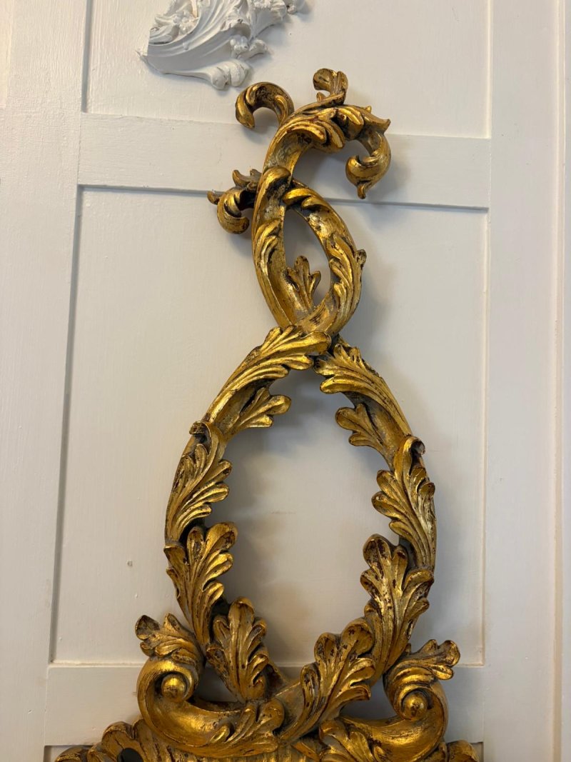 Antique Pair of Regency Style Giltwood Convex Girandole Wall Mirrors - Image 8